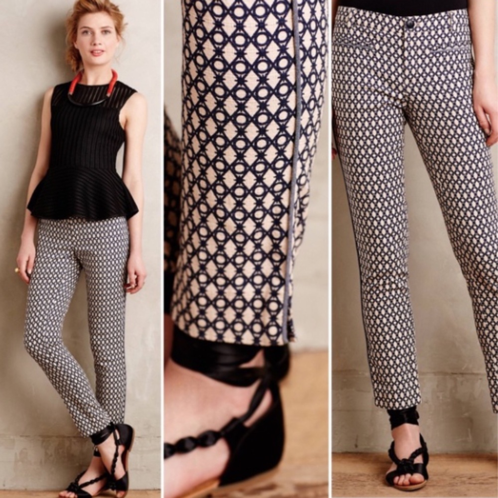 ANTRHOPOLOGIE Cartonnier Geometric Charlie Pants